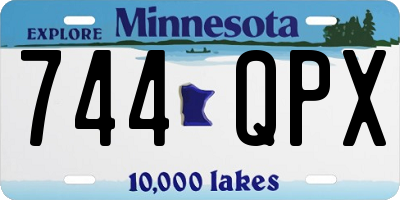MN license plate 744QPX
