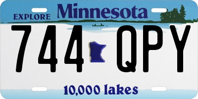 MN license plate 744QPY