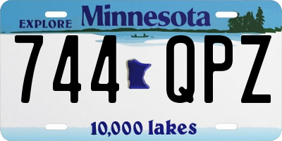 MN license plate 744QPZ