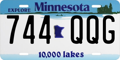 MN license plate 744QQG