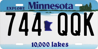 MN license plate 744QQK