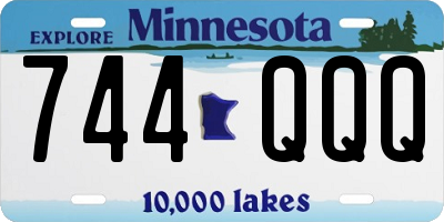 MN license plate 744QQQ