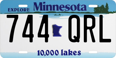 MN license plate 744QRL