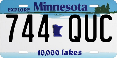 MN license plate 744QUC