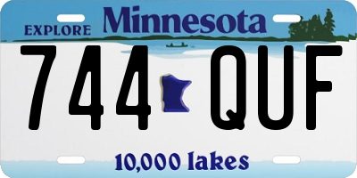 MN license plate 744QUF