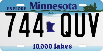 MN license plate 744QUV