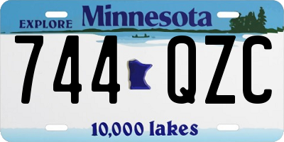 MN license plate 744QZC