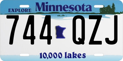 MN license plate 744QZJ