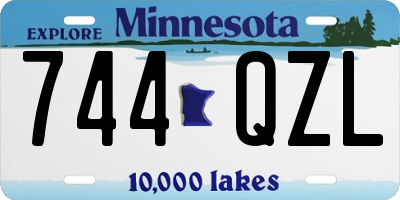 MN license plate 744QZL