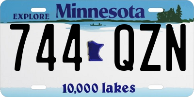MN license plate 744QZN