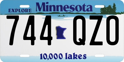 MN license plate 744QZO