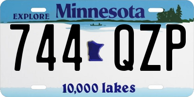 MN license plate 744QZP