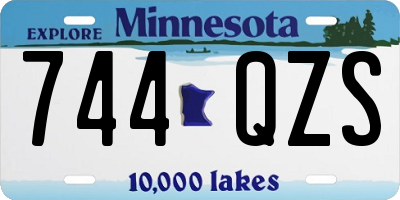 MN license plate 744QZS
