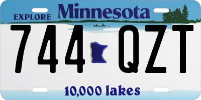 MN license plate 744QZT