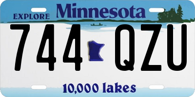 MN license plate 744QZU
