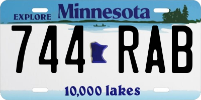 MN license plate 744RAB