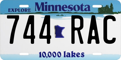 MN license plate 744RAC