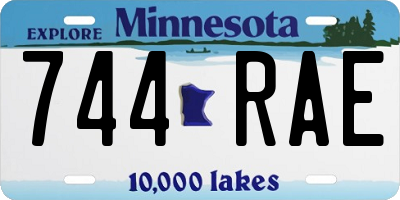 MN license plate 744RAE