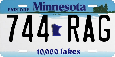 MN license plate 744RAG