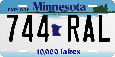 MN license plate 744RAL