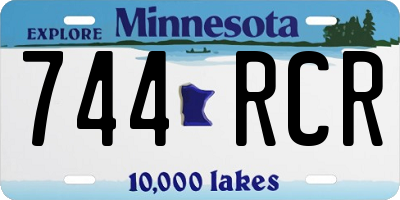 MN license plate 744RCR