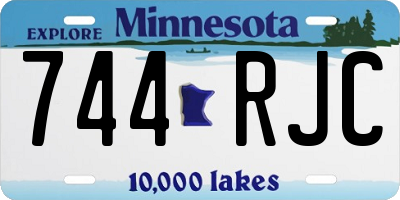 MN license plate 744RJC