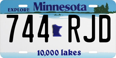 MN license plate 744RJD