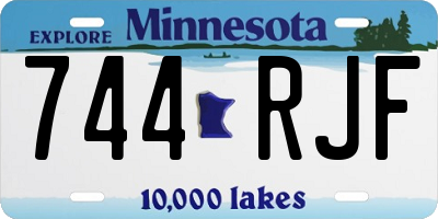 MN license plate 744RJF