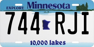 MN license plate 744RJI