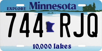 MN license plate 744RJQ