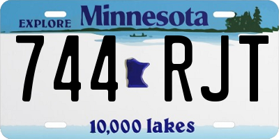 MN license plate 744RJT