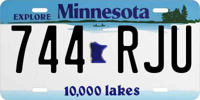 MN license plate 744RJU
