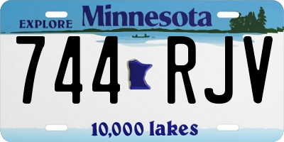 MN license plate 744RJV