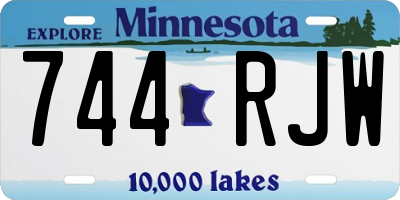 MN license plate 744RJW