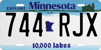 MN license plate 744RJX