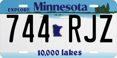 MN license plate 744RJZ