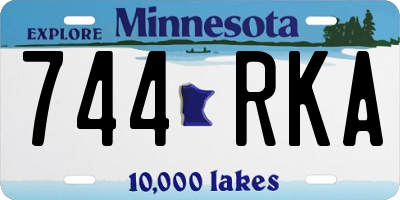 MN license plate 744RKA