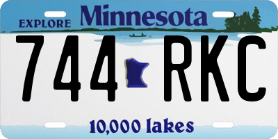 MN license plate 744RKC