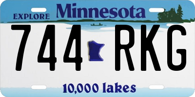 MN license plate 744RKG