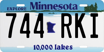 MN license plate 744RKI
