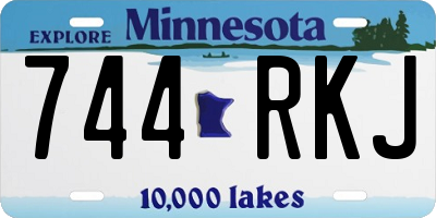 MN license plate 744RKJ