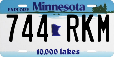 MN license plate 744RKM
