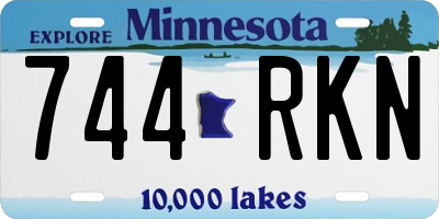 MN license plate 744RKN