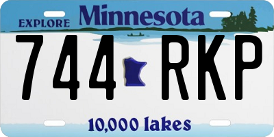 MN license plate 744RKP