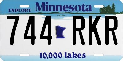 MN license plate 744RKR
