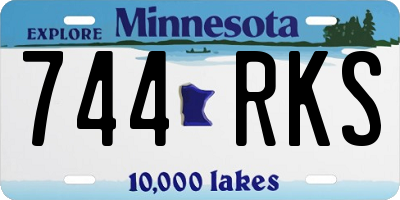 MN license plate 744RKS