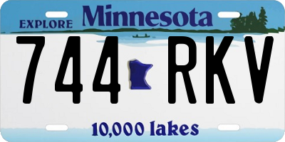 MN license plate 744RKV