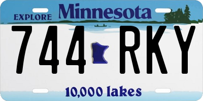 MN license plate 744RKY