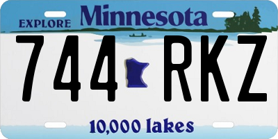 MN license plate 744RKZ
