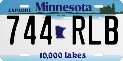 MN license plate 744RLB